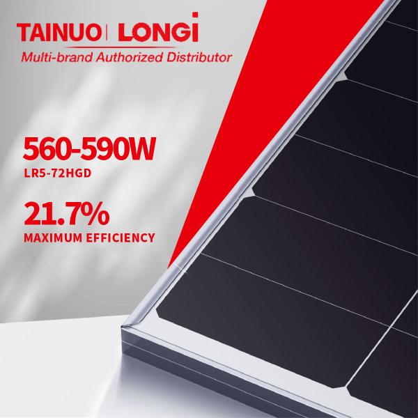 182mm Half Cut Cell Longi Solar PERC Painel solar fotovoltaico bifacial 540W 545W 550W 555W 560W