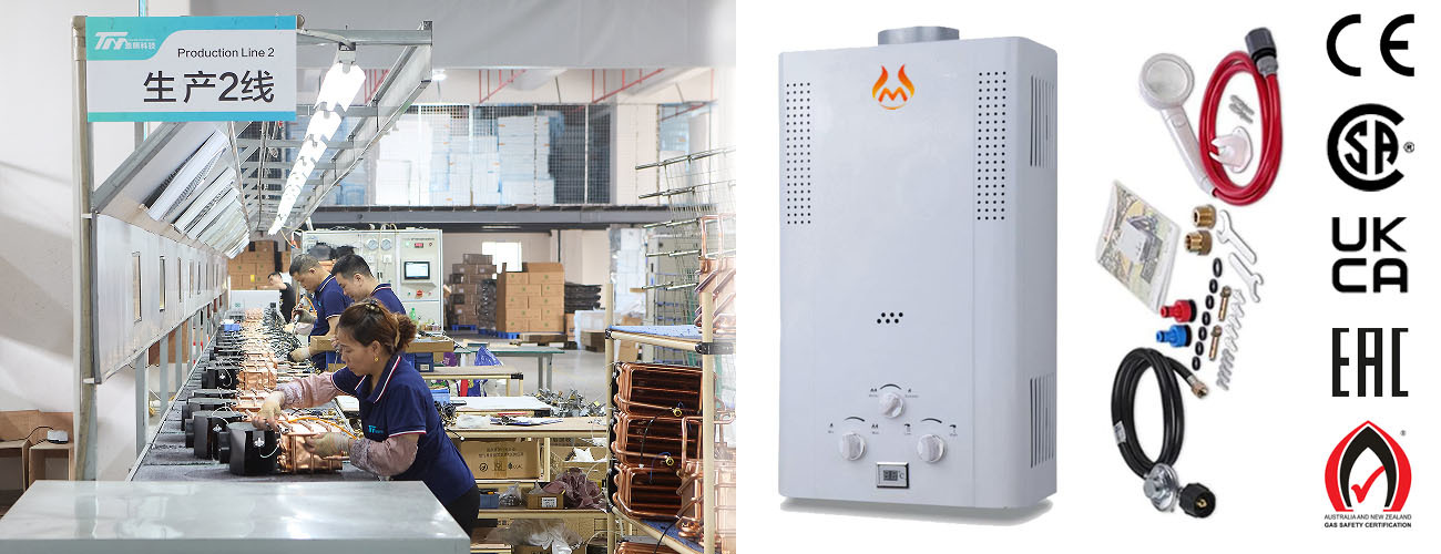 Energy Saving Tankless Gas Water Heater 6L 8L10L Copper Heat Exchanger Water Heater