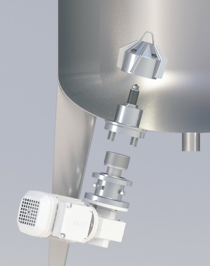 Sanitario Fondo Magnético Mezclador Alimentos/Farmacéuticos/Químicos 316L Inoxidable FDA GMP Sellado sin contacto Bajo mantenimiento