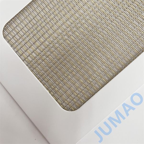 Opciones de personalización de vidrio de malla laminada de colores para la capa intermedia de malla metálica