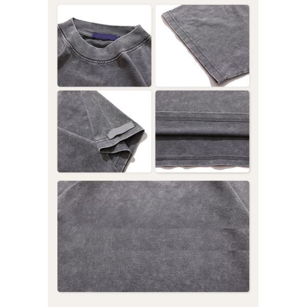 Camiseta de hombro suelto con diseños hechos a medida y diseño impreso antiguo