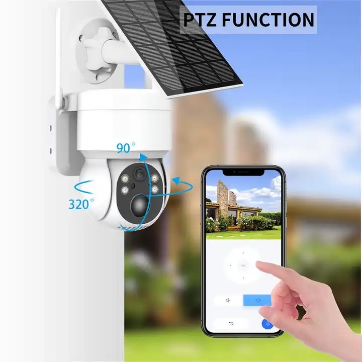 крытое камеры слежения PTZ панели солнечных батарей 4G WiFi практически на открытом воздухе