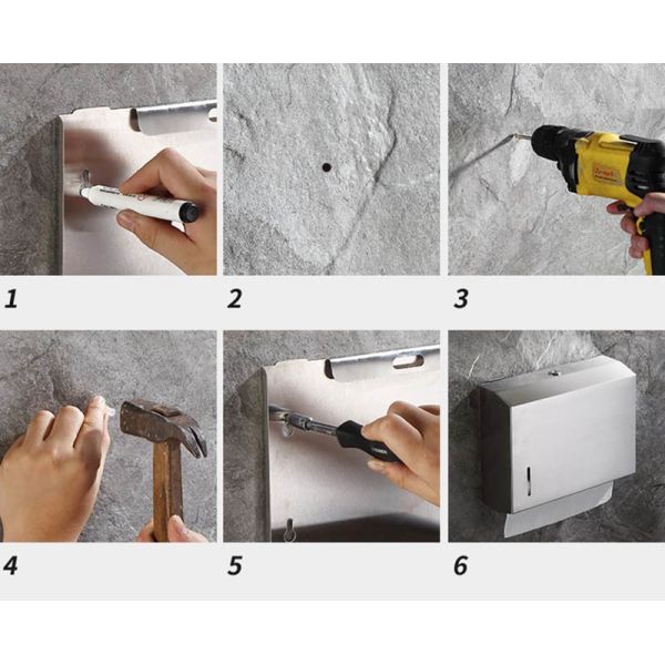 Wall Mounted Stainless Steel Multifold Paper Towel Dispenser For Home Office School