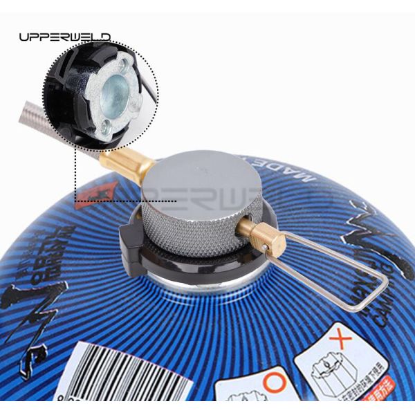 Herramientas de campamento al aire libre Estufas de gas duraderas Válvula de caja de tanque de gas Conversión de la cabeza del adaptador de la botella del adaptador del conector