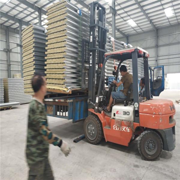 60minutes fire resistant 75mm rock wool sandwich cooler house sandwich panels