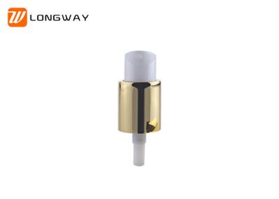 Full Cap PP Cosmetic Treatment Pumps Aluminum Coated Custom Logo Available