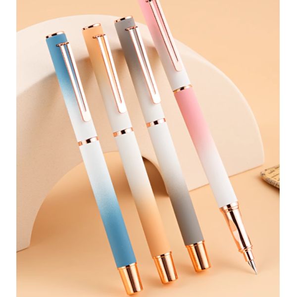 Metal upright pen 0.28 erasable erasing pen.Special color pen Metal pen for students School metal pen