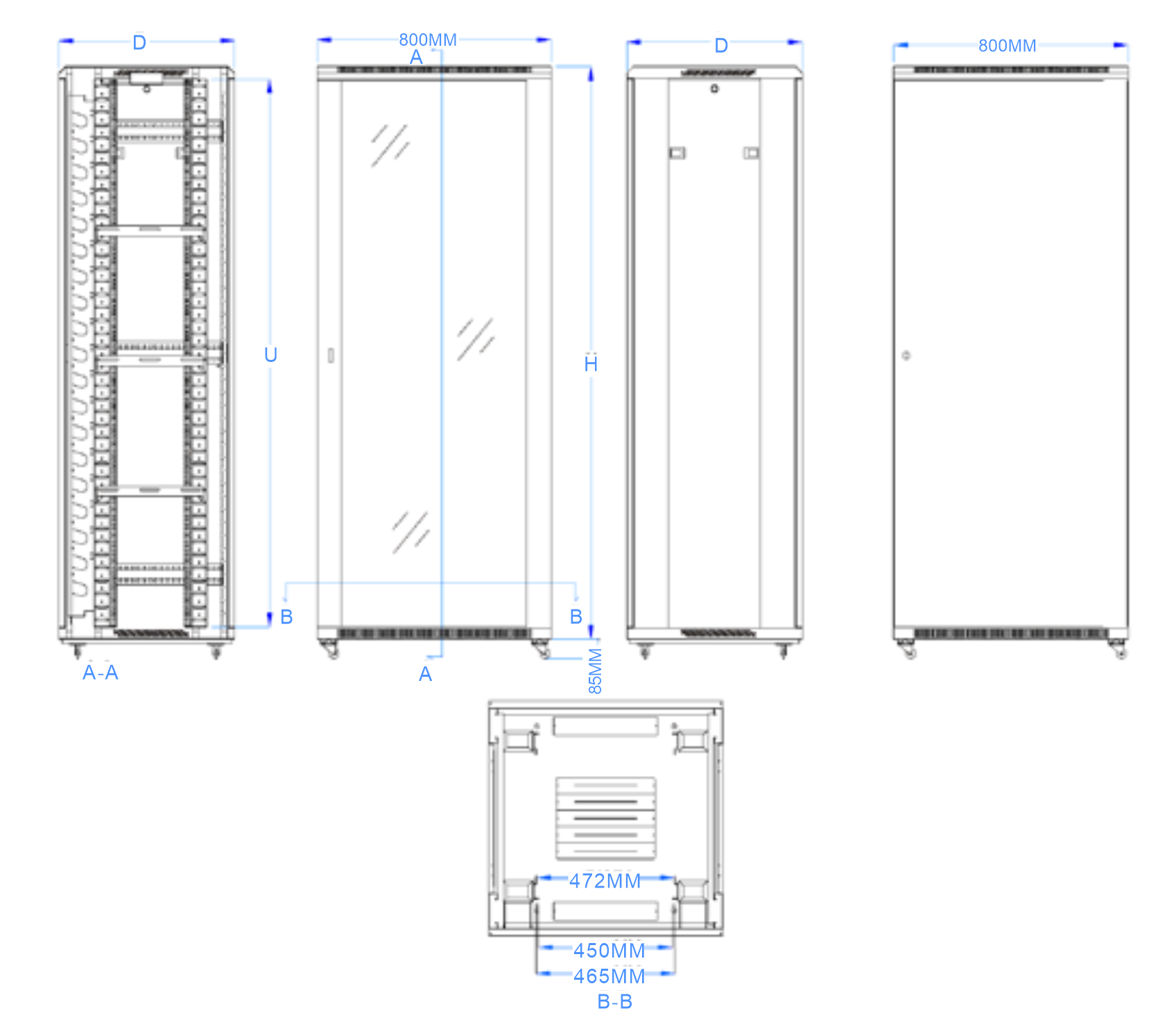 IDC Server Rack Cabinets IDC-07 18-47U , Date Center Accessories , from China Manufacturer - Zion Communiation