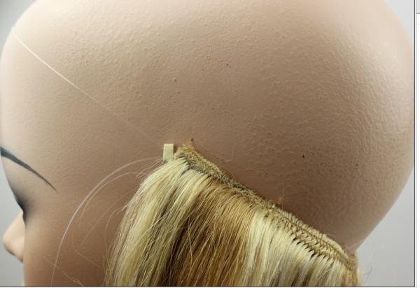 Thick Bottom 120g Remy Double Drawn Flip Human In Hair Extensions Halo Hair Extension