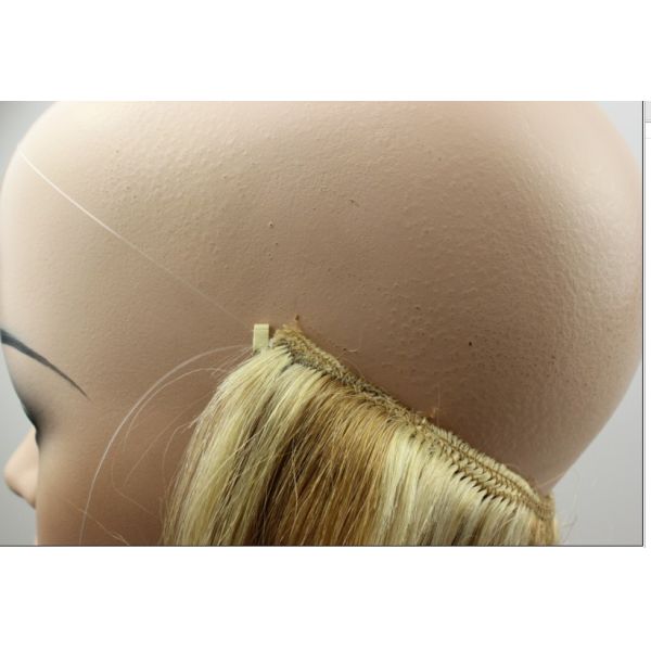 Thick Bottom 120g Remy Double Drawn Flip Human In Hair Extensions Halo Hair Extension