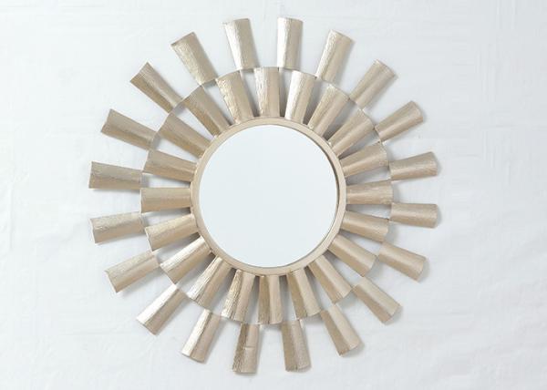 Living Room Rose Gold Wrought Iron Mirror Wall Decor