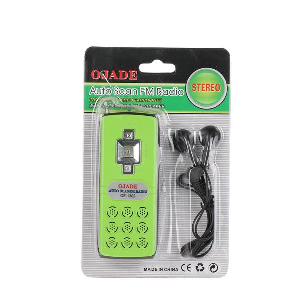 Ultralight FM Speaker Radio OE-1302 OEM FM Auto Scan Radio Power with Dry Battery