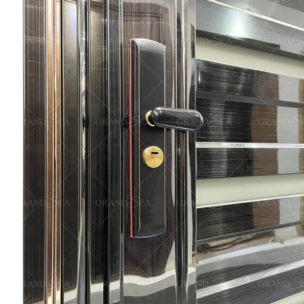 2023 New Listed Modern Style Double Leaf Safety Emergency Exit Metal Door Fire Rated Strong Stainless Steel Door