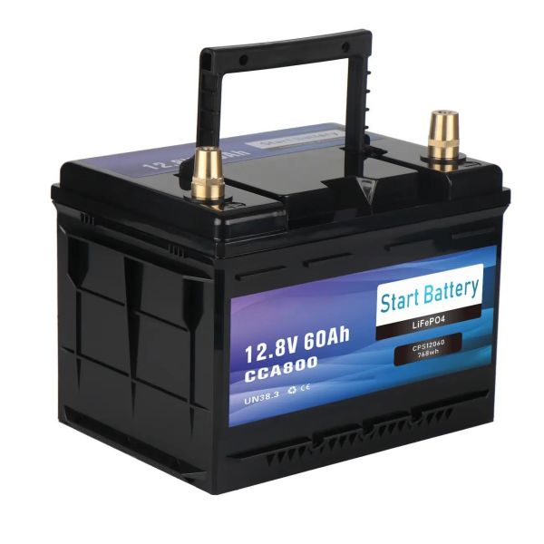 12V 60Ah LiFePO4 Battery 800CCA Bluetooth Marine Car Audio RV Solar Lightweight Lithium Starting And Deep Cycle Battery With Smart BMS