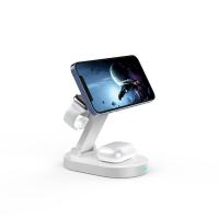 3 em 1 doca sem fio magnética de dobramento do carregador 15W para Iphone12