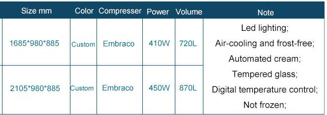 Охладитель открытой выкладки двери сползая стекел самообслуживания, который 3 замерли для замораживателя мяса/мороженого в Вегетабле магазине