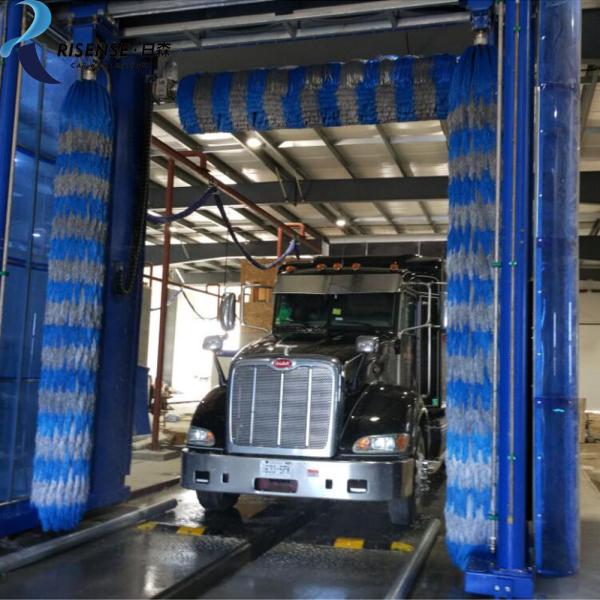 Estação de lavagem de autocarros com água de alta pressão e limpeza de escovas