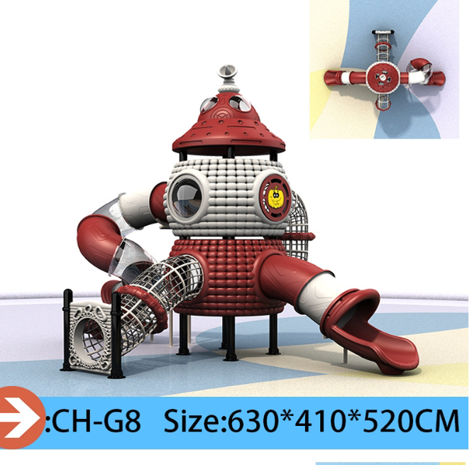 Pumpkin  Robot Theme Large Outdoor Playground Slide  Custom Plastic Combination Slides Climbing Tunnels Adventure Tubes for Parks Kindergartens  Resorts