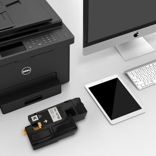 2.5k / 1.4k Yeild DELL E525W Replacement Laser Toner Cartridges With Black / Red