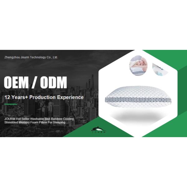 JOURM Cooling Shredded Memory Foam Pillow Hot Seller Washable Bed Bamboo For Sleeping