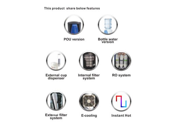 Stainless Steel Bottled Water Dispenser 5 Gallon HC17 Convertable Between Bottle And POU Mode