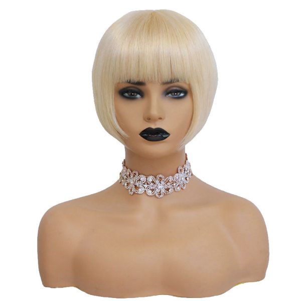 Lace Front Wigs 613 Blond Color Peruvian Short Bob Human Hair Wigs for Black Women