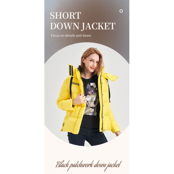 FODARLLOY 2022 High Quality Warm Hooded Lady Thin Cotton-padded Jacket Women Coat Lightweight Luxury Down Foldable Jacket