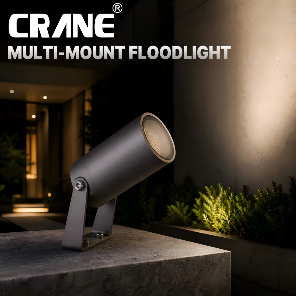 S66 8‑10W IP65 Outdoor Cylinder LED Landscape Spotlight Adjustable Angle With Multiple Optic Lenses