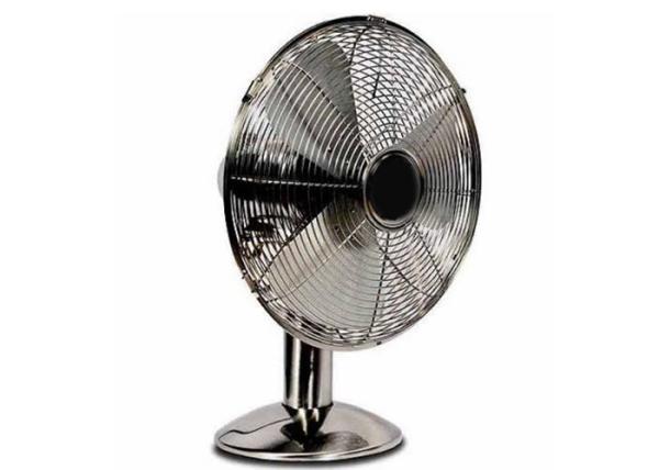 300mm Retro Table Fan Three Speed With Push Bottom / Metal Tabletop Fan