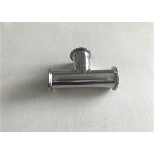 Тройник соединения штуцеров трубы нержавеющей стали МБ-32104 санитарный продетый нитку