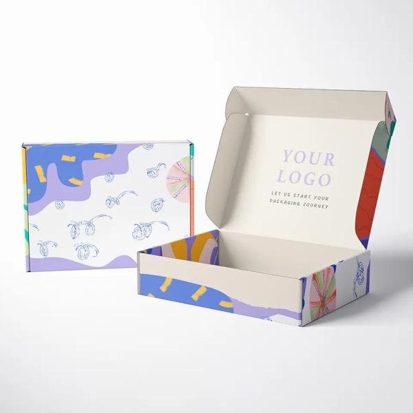 Boîtes d'emballage imprimées personnalisées Cadeau cosmétique Pliable Boîtes en papier pour l'expédition