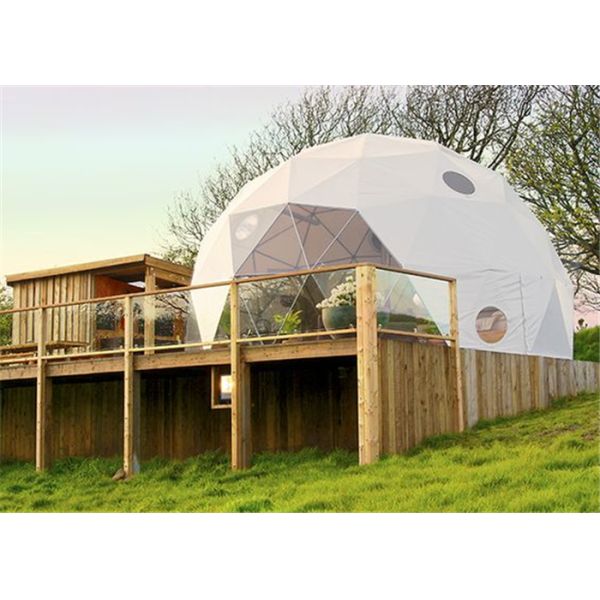 5m 6m 8m dia Wooden Floor Luxury Camping Tent Waterproof For Outdoor Hotel Easy Installation