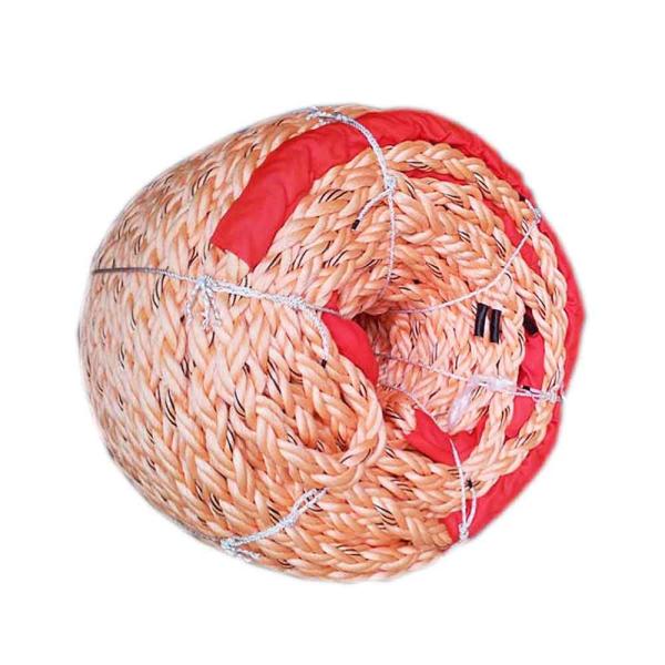 9 Inch 8 Strand Mooring Rope Super Danline ,  Orange Polysteel Marine Mooring Rope