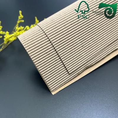 60gsm 70gsm 70cm 100cm FSC Brown Single Sided Coated Ribbed Kraft Paper For Food Wrap Bags