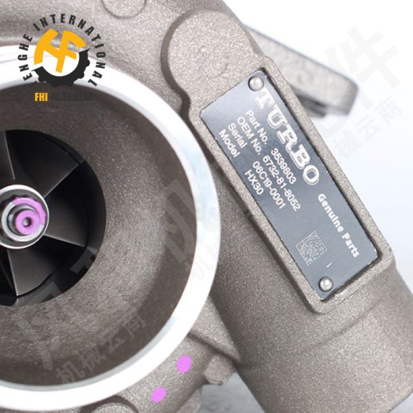 Aluminum HX30 Diesel Engine Turbocharger Part 6732-81-8052 6732-81-8102