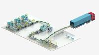 Lignes d'emballage automatisées par carton de palletisation ODM de moteur servo