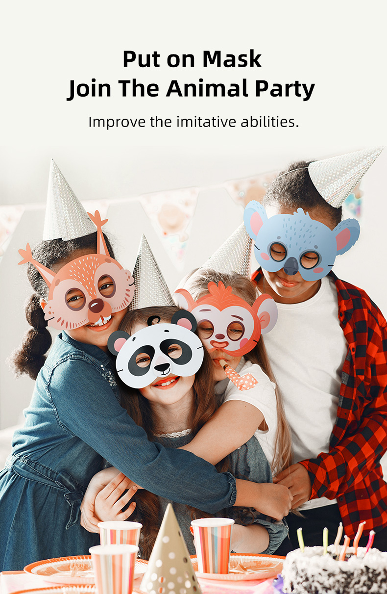 Ремесла искусств животной форменной маски бумажные для малышей Preshcoolers одевают Cosplay