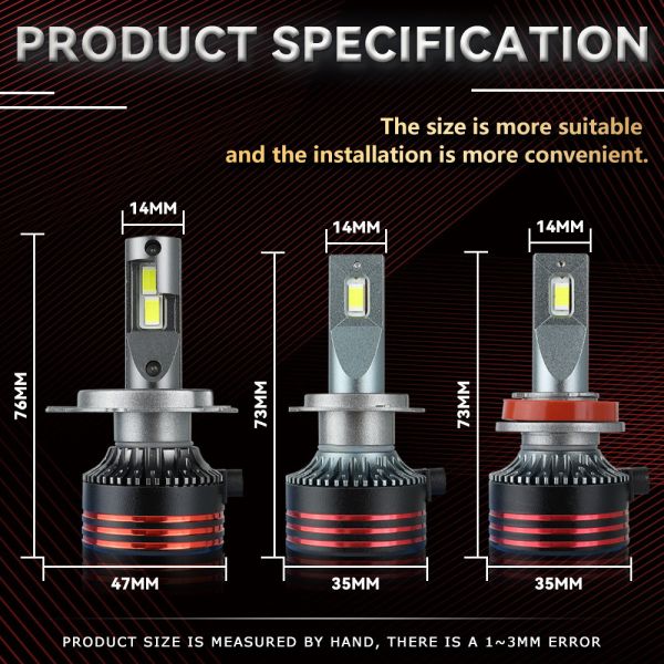 50000hrs Car LED Headlight Customized Brightness high power car headlight bulbs