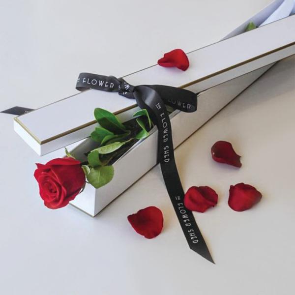 Rectangular  1200g  Glossy Lamination Long Stem Rose Flower Box