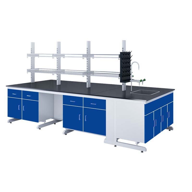 Steel Wood Lab Work Bench Customized Phenolic Resin Workbench Science Furniture