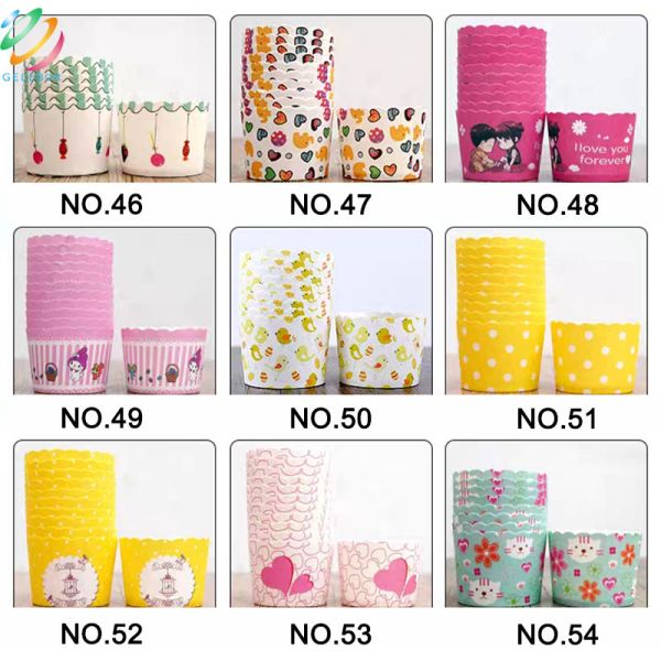 Small Muffin Paper Liners Cake Pans Tray High Temperature Resistant