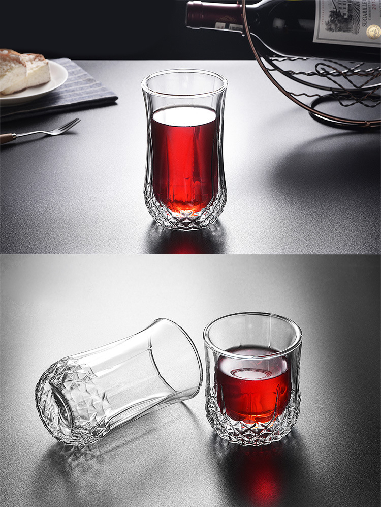 Конденсации чашки стены двойника Тумблер вискиа логотип стеклянной устойчивый подгонянный