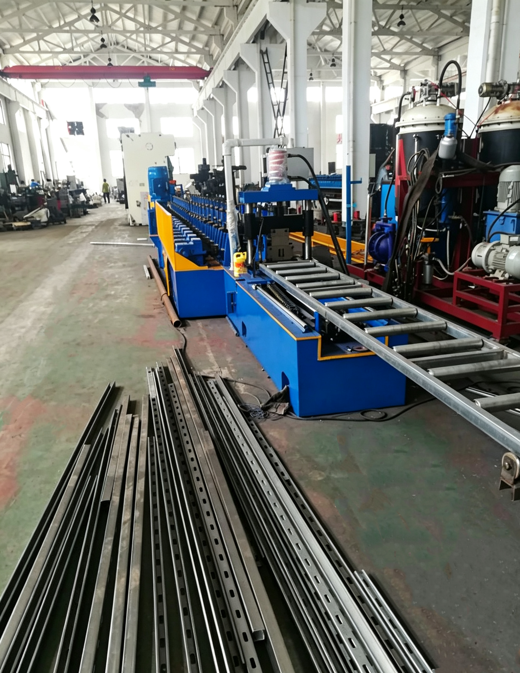 Unistrut Slotted Channel Roll Forming Machine With 12 Gauge Galvanized Steel P1000T 41*41mm