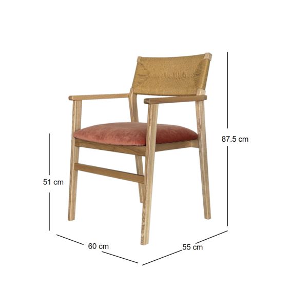 60×55×88cm Solid Wood Upholstered Dining Chairs Removable Wooden Cushioned Dining Chairs