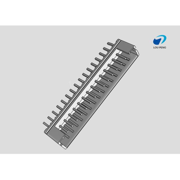 PCB Mount Header, vertical, Wire-to-Board, 16 Position, 2.54mm Pitch, Tin, Natural Housing Color, Shrouded / Solid