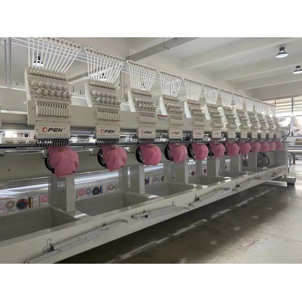 652*150cm Worktable Size Tajima 12 Head Embroidery Machine for Hat and Finished Garment