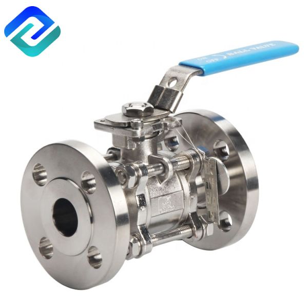 Sanitary Manual 3PC Casting Ball Valve Flanged Connection