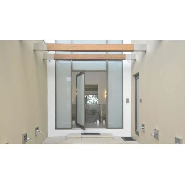 ODM Aluminium Pivot Doors Vertical Folding With Stainless Steel Mesh