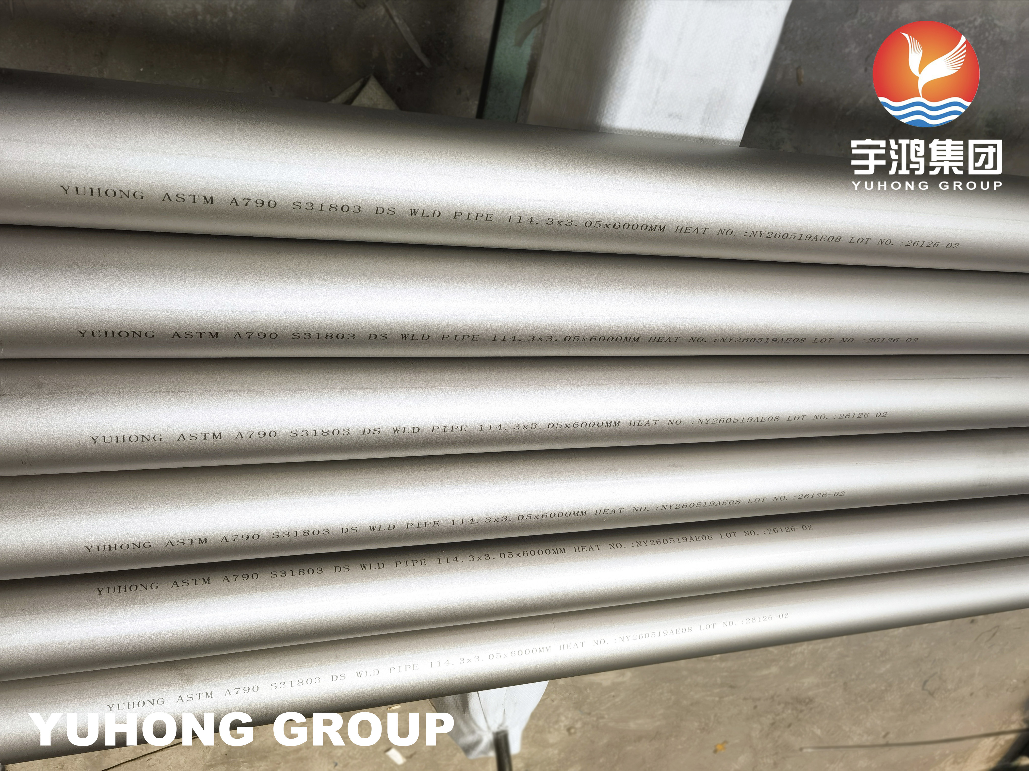 ASTM A790 UNS S31803 Duplex Stainless Steel Welded Pipe for Corrosive Industrial Service