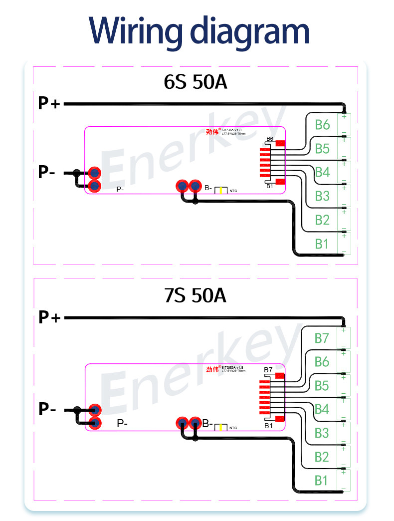 BMS 7S 50A 29.4V Литийная батарея BMS для велосипеда батарея Lifepo4 Литий-ионная батарея